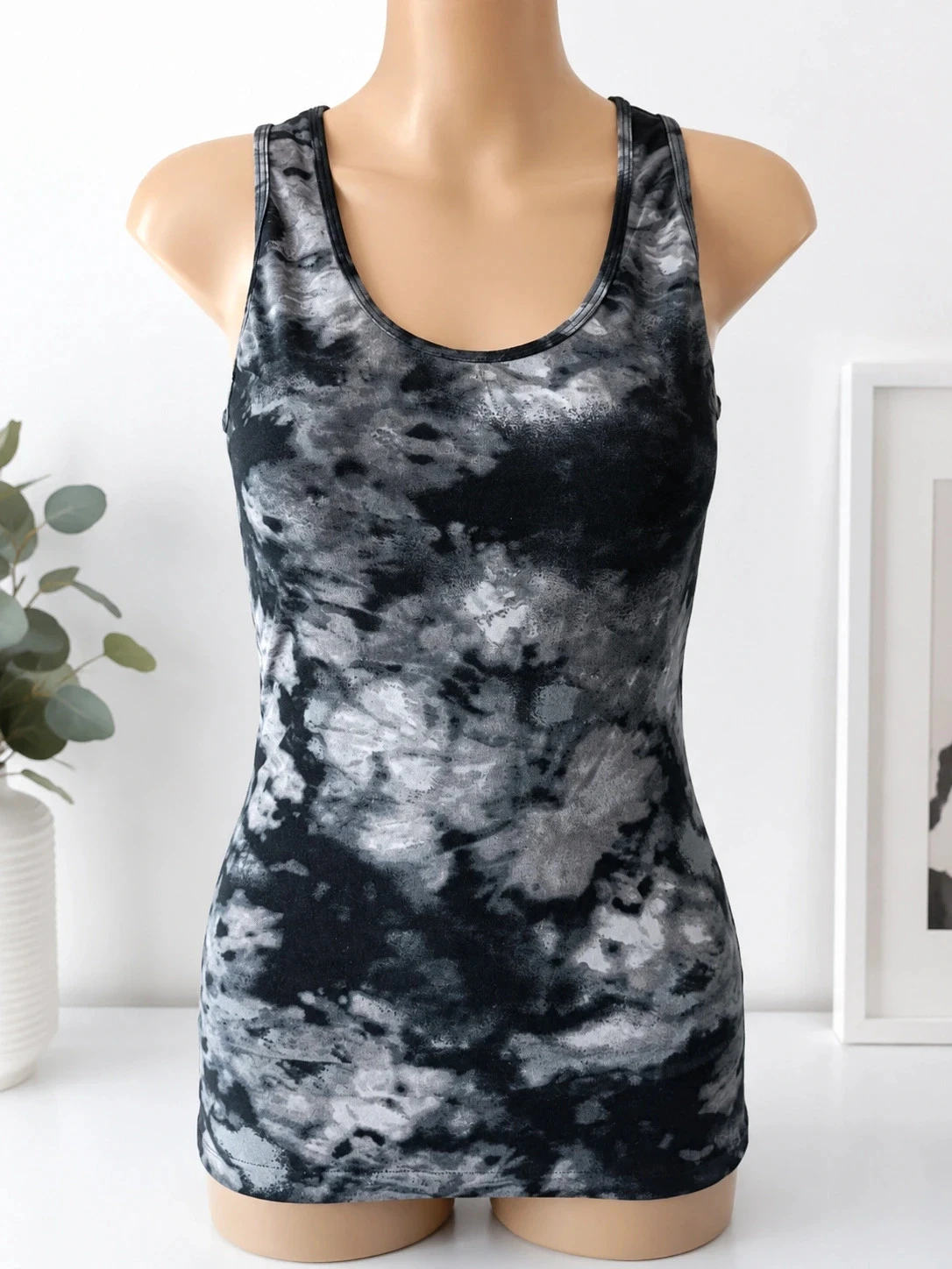 Débardeur Ardene Basic femme tie & dye noir/gris – Taille S